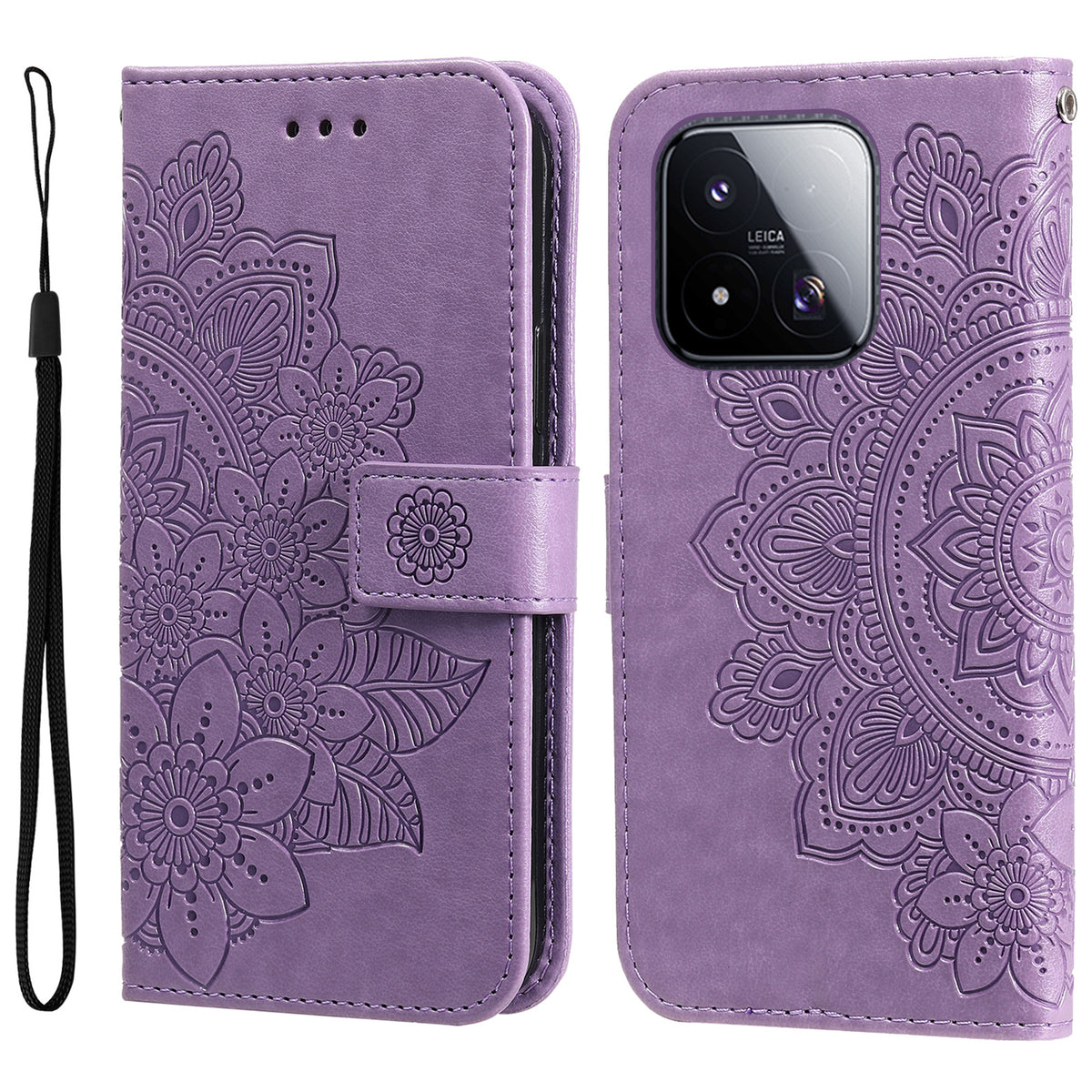For Xiaomi 17 Max Case Floral Pattern PU Leather Wallet Stand Phone Cover