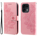 Blommönsterfodral för Oppo Reno16 Pro 5G (Global) / Reno16 5G (Global) / Reno16 5G (Kina) PU-läder plånboksfodral med stativ
