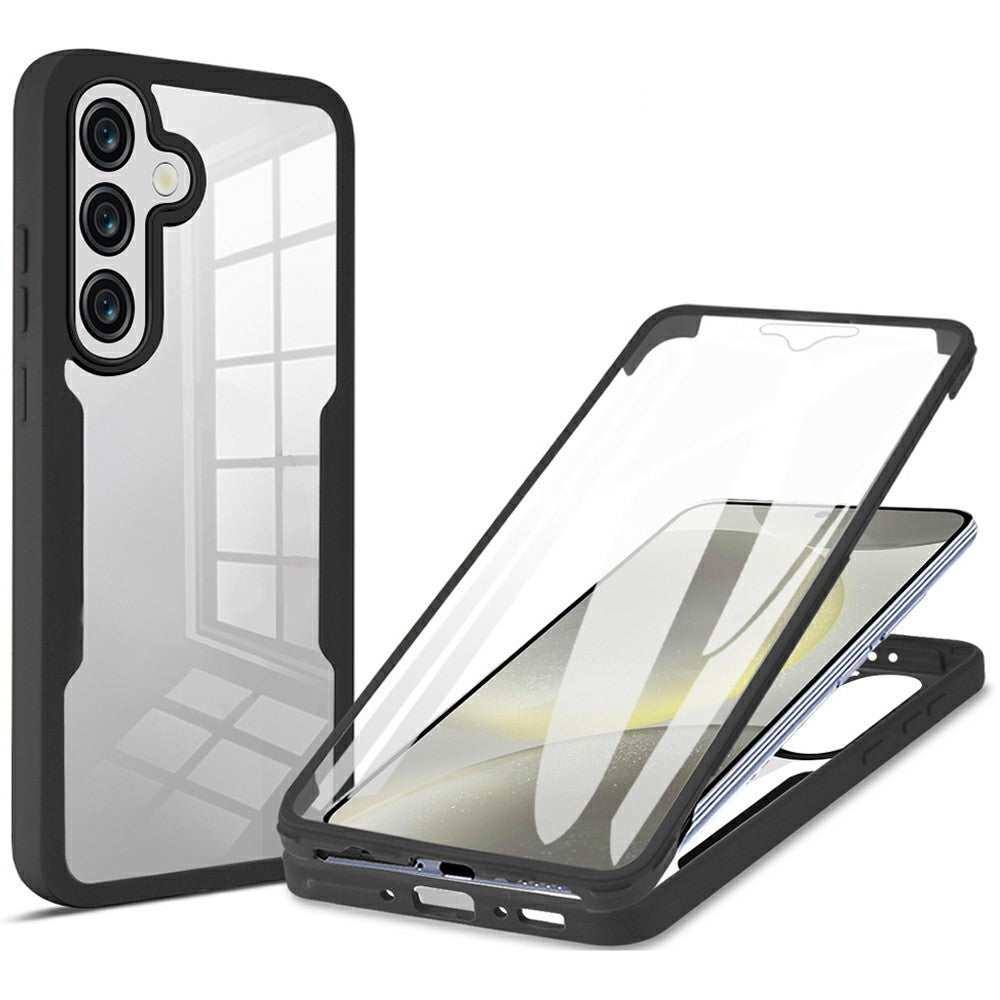 Til Samsung Galaxy A37 5G Telefoncover Akryl + TPU Gennemsigtigt Telefoncover med PET Skærmfilm