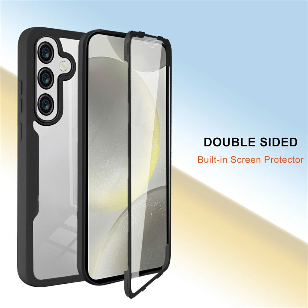 Til Samsung Galaxy A37 5G Telefoncover Akryl + TPU Gennemsigtigt Telefoncover med PET Skærmfilm