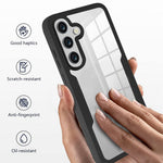 Til Samsung Galaxy A37 5G Telefoncover Akryl + TPU Gennemsigtigt Telefoncover med PET Skærmfilm