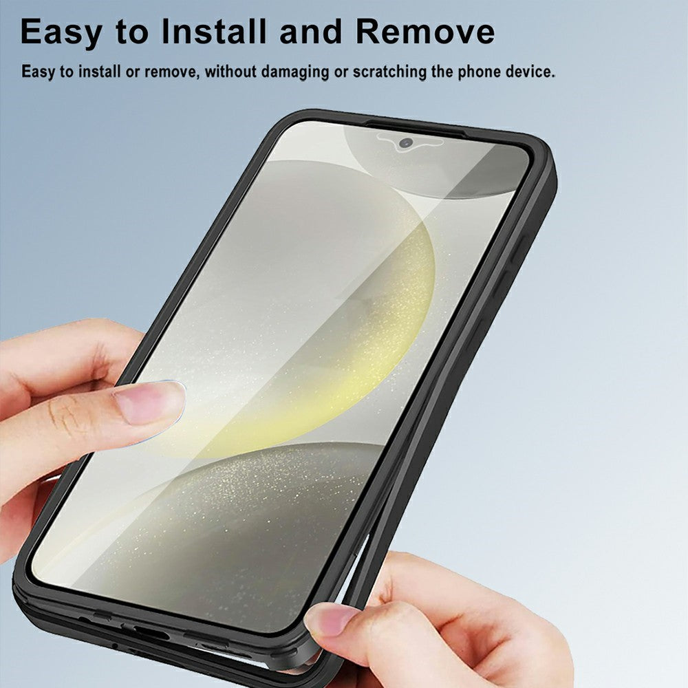 Til Samsung Galaxy A37 5G Telefoncover Akryl + TPU Gennemsigtigt Telefoncover med PET Skærmfilm