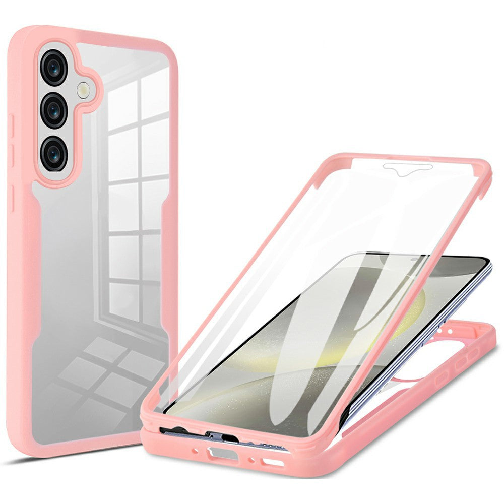 Til Samsung Galaxy A37 5G Telefoncover Akryl + TPU Gennemsigtigt Telefoncover med PET Skærmfilm