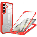 Til Samsung Galaxy A37 5G Telefoncover Akryl + TPU Gennemsigtigt Telefoncover med PET Skærmfilm