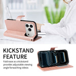 Til iPhone 18 Pro / iPhone 17 Pro cover med håndledsrem RFID-blokerende pung lædercover med koskindstekstur