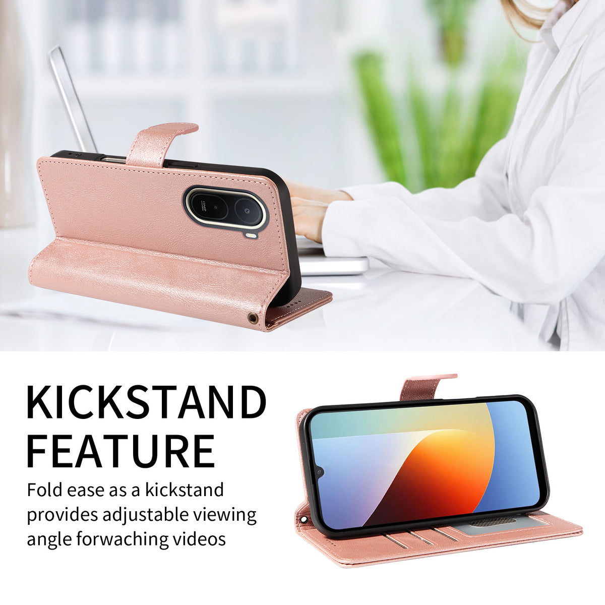 For Xiaomi Redmi A7 Pro 4G (171.56mm) Case with Wrist Strap RFID Blocking Wallet Cowhide Texture Leather Phone Cover