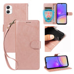 For Samsung Galaxy A08 5G / A08 4G / A07 5G / A06 5G / A06 4G Case with Wrist Strap RFID Blocking Wallet Cowhide Texture Leather Phone Cover