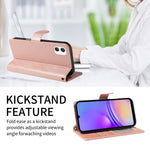 For Samsung Galaxy A08 5G / A08 4G / A07 5G / A06 5G / A06 4G Case with Wrist Strap RFID Blocking Wallet Cowhide Texture Leather Phone Cover