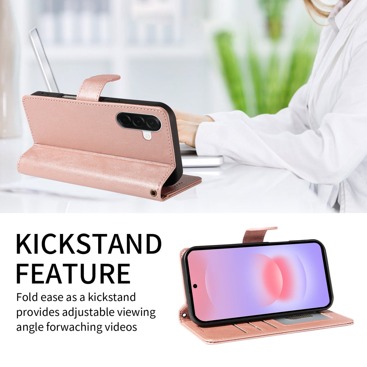 For Samsung Galaxy A37 5G Case with Wrist Strap RFID Blocking Wallet Cowhide Texture Leather Phone Cover
