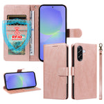 Til Samsung Galaxy A36 5G Etui med Håndledsrem RFID Blokerende Pung Okselæder Tekstur Læder Telefoncover