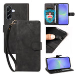 Til Samsung Galaxy A36 5G Etui med Håndledsrem RFID Blokerende Pung Okselæder Tekstur Læder Telefoncover