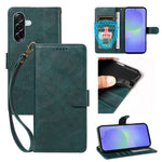 Til Samsung Galaxy A36 5G Etui med Håndledsrem RFID Blokerende Pung Okselæder Tekstur Læder Telefoncover