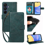 Til Samsung Galaxy A15 5G / Galaxy A15 4G Cover med Håndrem RFID Blokerende Pung Lædertelefoncover i Kohudstruktur