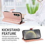 For Samsung Galaxy S24 / Galaxy S25 Case with Wrist Strap RFID Blocking Wallet Cowhide Texture Leather Phone Cover