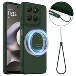 For Motorola Moto G37 Power 5G / Motorola Moto G47 5G / Motorola Moto G37 5G Magnetic Case Anti-Drop Liquid Silicone Phone Cover with Lanyard
