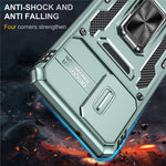 Armor Series for  Samsung Galaxy S20 4G / 5G Kickstand PC + TPU Hybrid Cover Anti-collision Protective Phone Case with Slide Camera Protector
