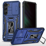 Armor Series for Samsung Galaxy S23+ Kickstand Impact Resistant PC + TPU Hybrid Cover Protective Phone Case with Slide Camera Protector