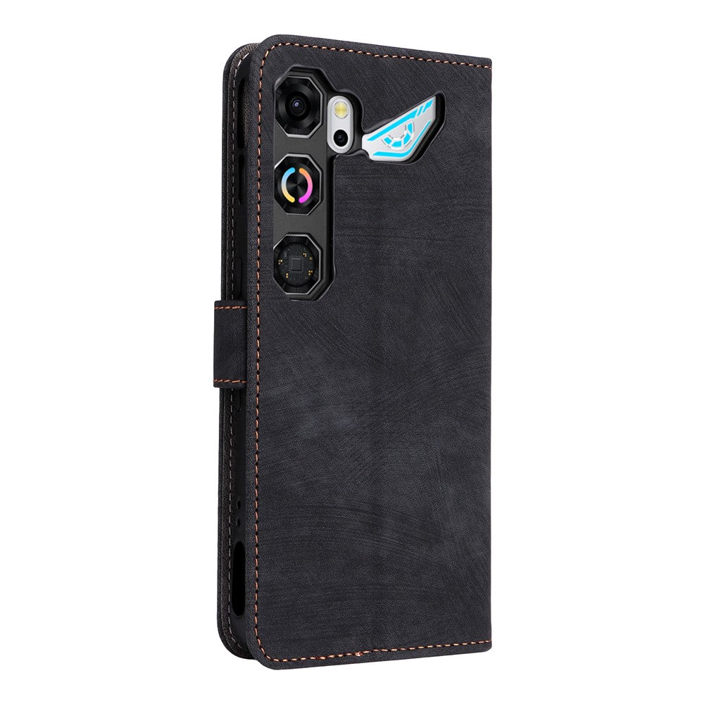 For ZTE nubia Neo 5 GT 5G Wallet Case RFID Blocking PU Leather Phone Cover Stand with Strap