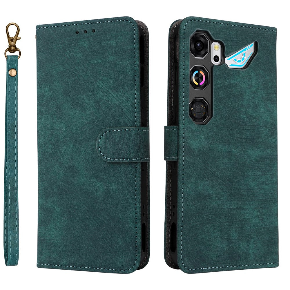 For ZTE nubia Neo 5 GT 5G Wallet Case RFID Blocking PU Leather Phone Cover Stand with Strap