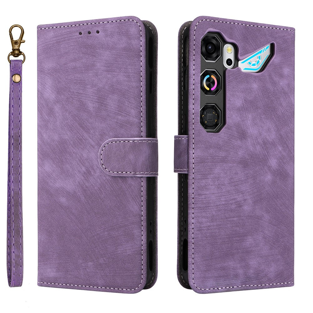 For ZTE nubia Neo 5 GT 5G Wallet Case RFID Blocking PU Leather Phone Cover Stand with Strap