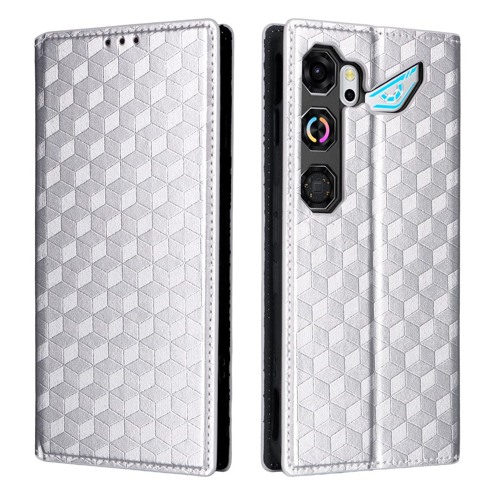 For ZTE nubia Neo 5 GT 5G Case Wallet Rhombus Imprinted PU Leather Phone Cover