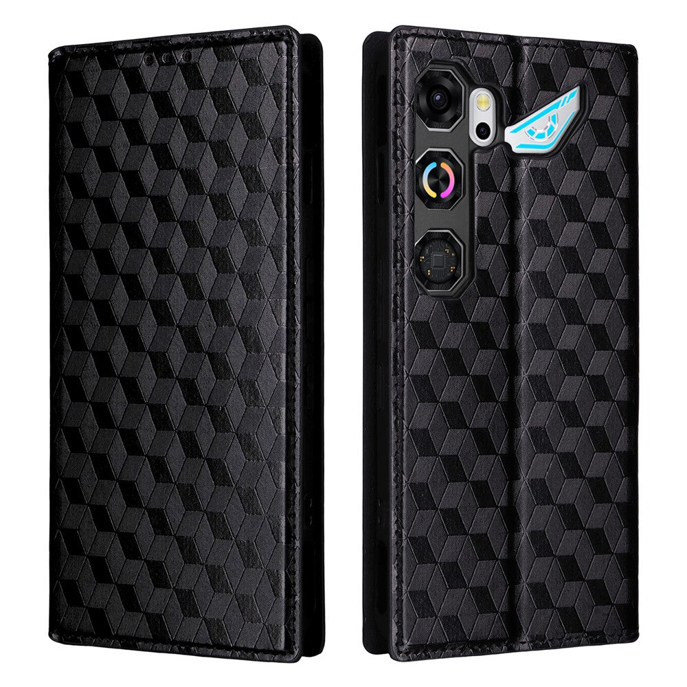 For ZTE nubia Neo 5 GT 5G Case Wallet Rhombus Imprinted PU Leather Phone Cover
