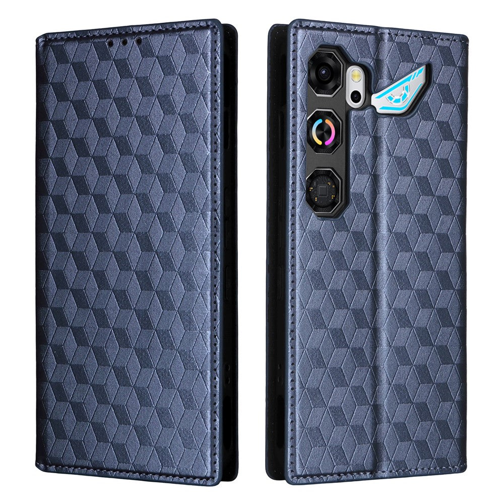 For ZTE nubia Neo 5 GT 5G Case Wallet Rhombus Imprinted PU Leather Phone Cover