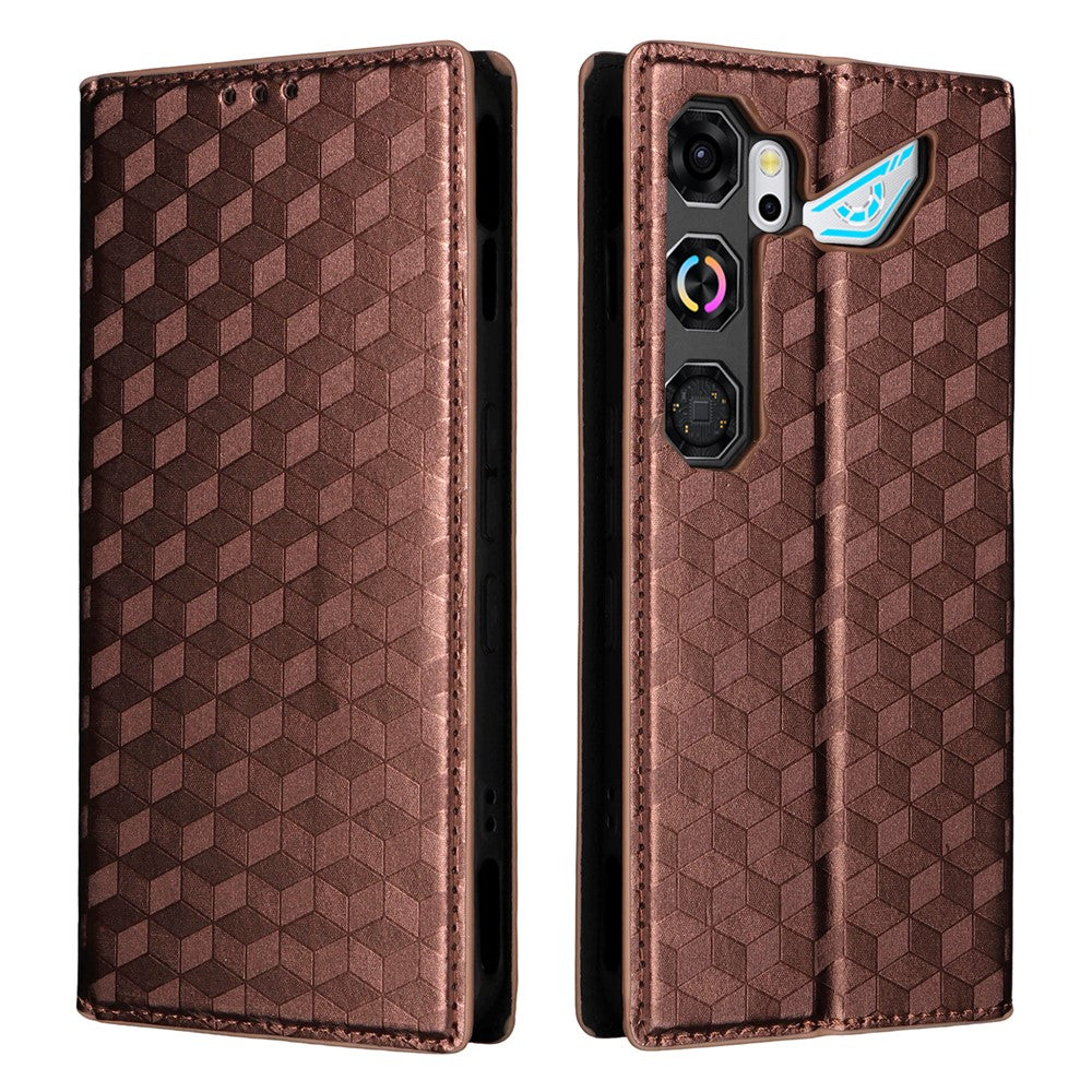 For ZTE nubia Neo 5 GT 5G Case Wallet Rhombus Imprinted PU Leather Phone Cover