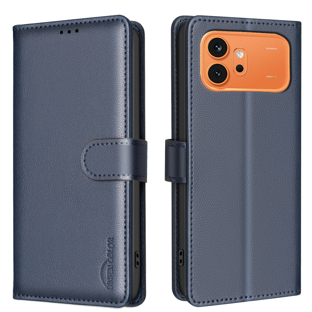 BINFEN COLOR for Honor 600 5G / Honor 600 Pro 5G BF32 Leather Case Wallet RFID Blocking Phone Cover