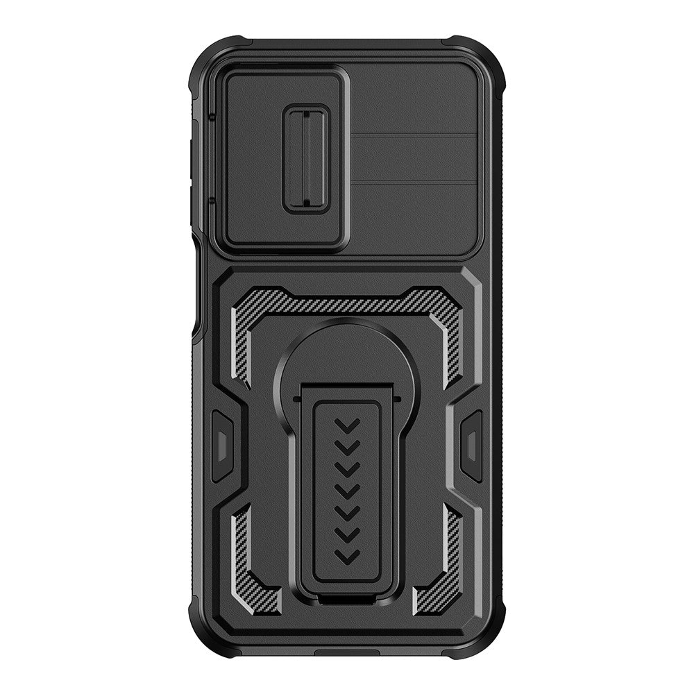 For Samsung Galaxy A27 5G Case Slide Lens Shield PC + TPU Kickstand Phone Cover