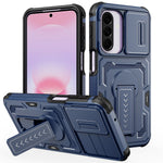 For Samsung Galaxy A27 5G Case Slide Lens Shield PC + TPU Kickstand Phone Cover