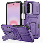 For Samsung Galaxy A27 5G Case Slide Lens Shield PC + TPU Kickstand Phone Cover