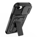 For iPhone 17th / 16th Case Slide Lens Shield PC + TPU Kickstand Phone Cover