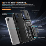 For iPhone 17th / 16th Case Slide Lens Shield PC + TPU Kickstand Phone Cover