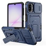 Til Samsung Galaxy A08 5G / A08 4G / A07 5G cover med skydelinseskjold i PC + TPU og støttefod