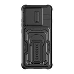 Til Motorola Edge 60 Pro 5G cover, med glidelinsebeskytter, PC + TPU, med støttefod