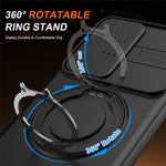 For Samsung Galaxy A27 5G Case Magnetic Case Ring Kickstand Slide Camera Cover TPU PC Hybrid Phone Shell