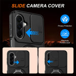 For Samsung Galaxy A27 5G Case Magnetic Case Ring Kickstand Slide Camera Cover TPU PC Hybrid Phone Shell