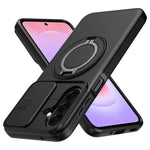 For Samsung Galaxy A27 5G Case Magnetic Case Ring Kickstand Slide Camera Cover TPU PC Hybrid Phone Shell