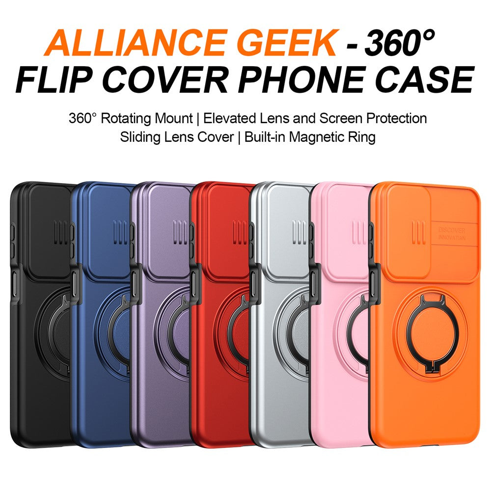For Samsung Galaxy A27 5G Case Magnetic Case Ring Kickstand Slide Camera Cover TPU PC Hybrid Phone Shell