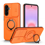 For Samsung Galaxy A27 5G Case Magnetic Case Ring Kickstand Slide Camera Cover TPU PC Hybrid Phone Shell
