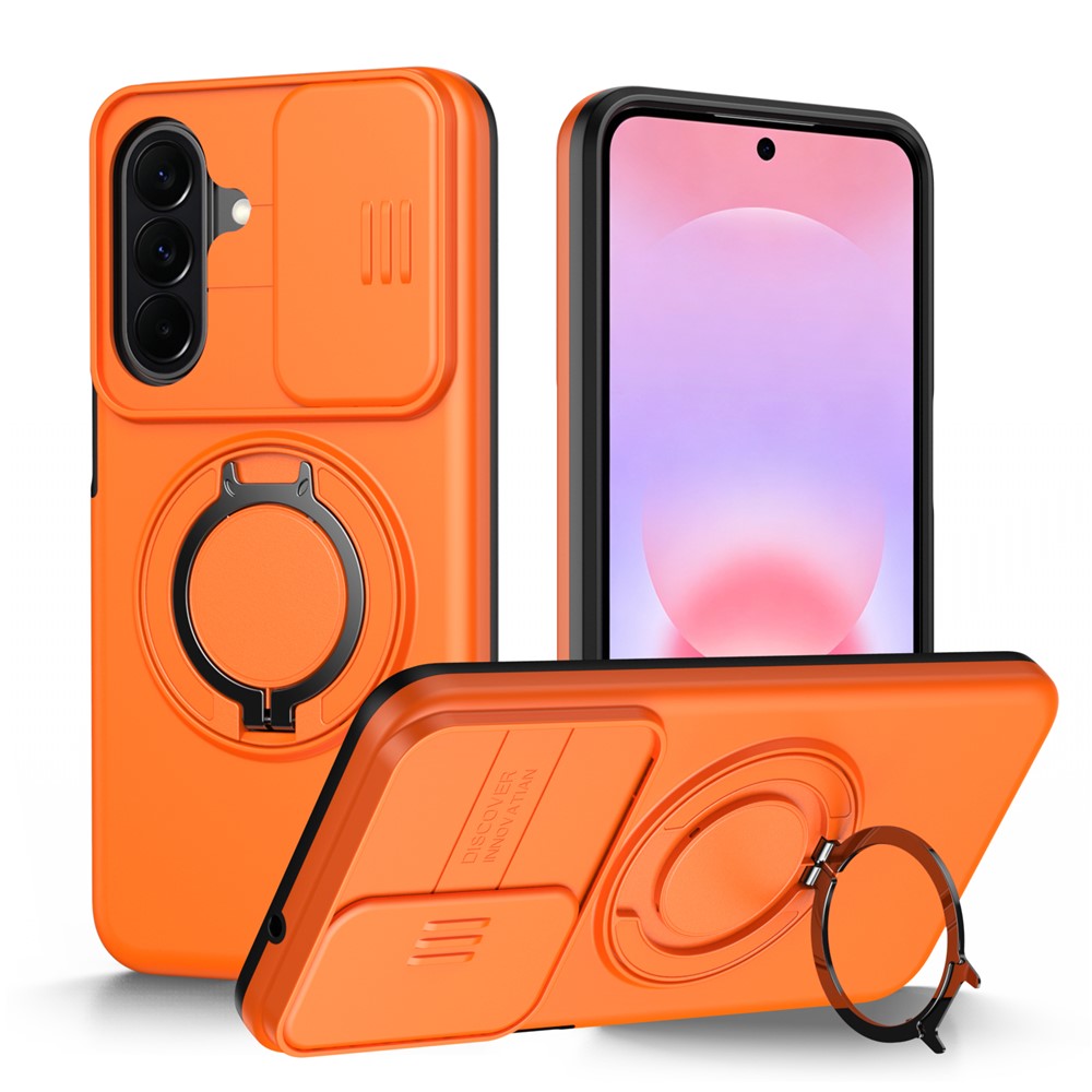 For Samsung Galaxy A27 5G Case Magnetic Case Ring Kickstand Slide Camera Cover TPU PC Hybrid Phone Shell