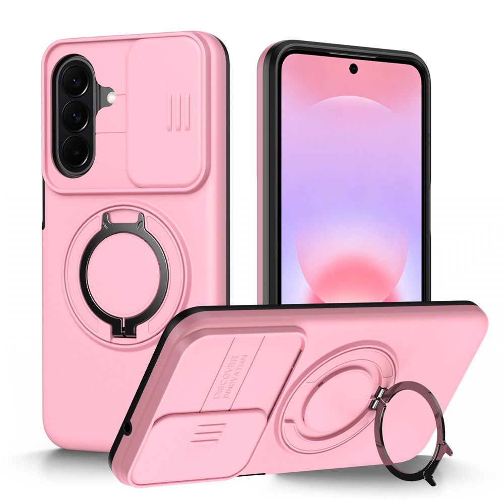 For Samsung Galaxy A27 5G Case Magnetic Case Ring Kickstand Slide Camera Cover TPU PC Hybrid Phone Shell