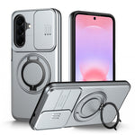 For Samsung Galaxy A27 5G Case Magnetic Case Ring Kickstand Slide Camera Cover TPU PC Hybrid Phone Shell