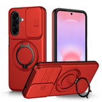 For Samsung Galaxy A27 5G Case Magnetic Case Ring Kickstand Slide Camera Cover TPU PC Hybrid Phone Shell