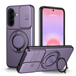 For Samsung Galaxy A27 5G Case Magnetic Case Ring Kickstand Slide Camera Cover TPU PC Hybrid Phone Shell
