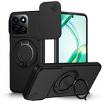 For Honor 200 Smart 5G / X7c 4G / X7c 5G Case Magnetic Case Ring Kickstand Slide Camera Cover TPU PC Hybrid Phone Shell
