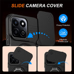 For Honor 200 Smart 5G / X7c 4G / X7c 5G Case Magnetic Case Ring Kickstand Slide Camera Cover TPU PC Hybrid Phone Shell
