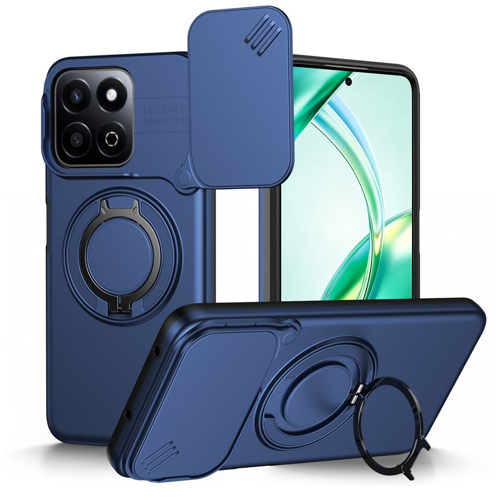 For Honor 200 Smart 5G / X7c 4G / X7c 5G Case Magnetic Case Ring Kickstand Slide Camera Cover TPU PC Hybrid Phone Shell