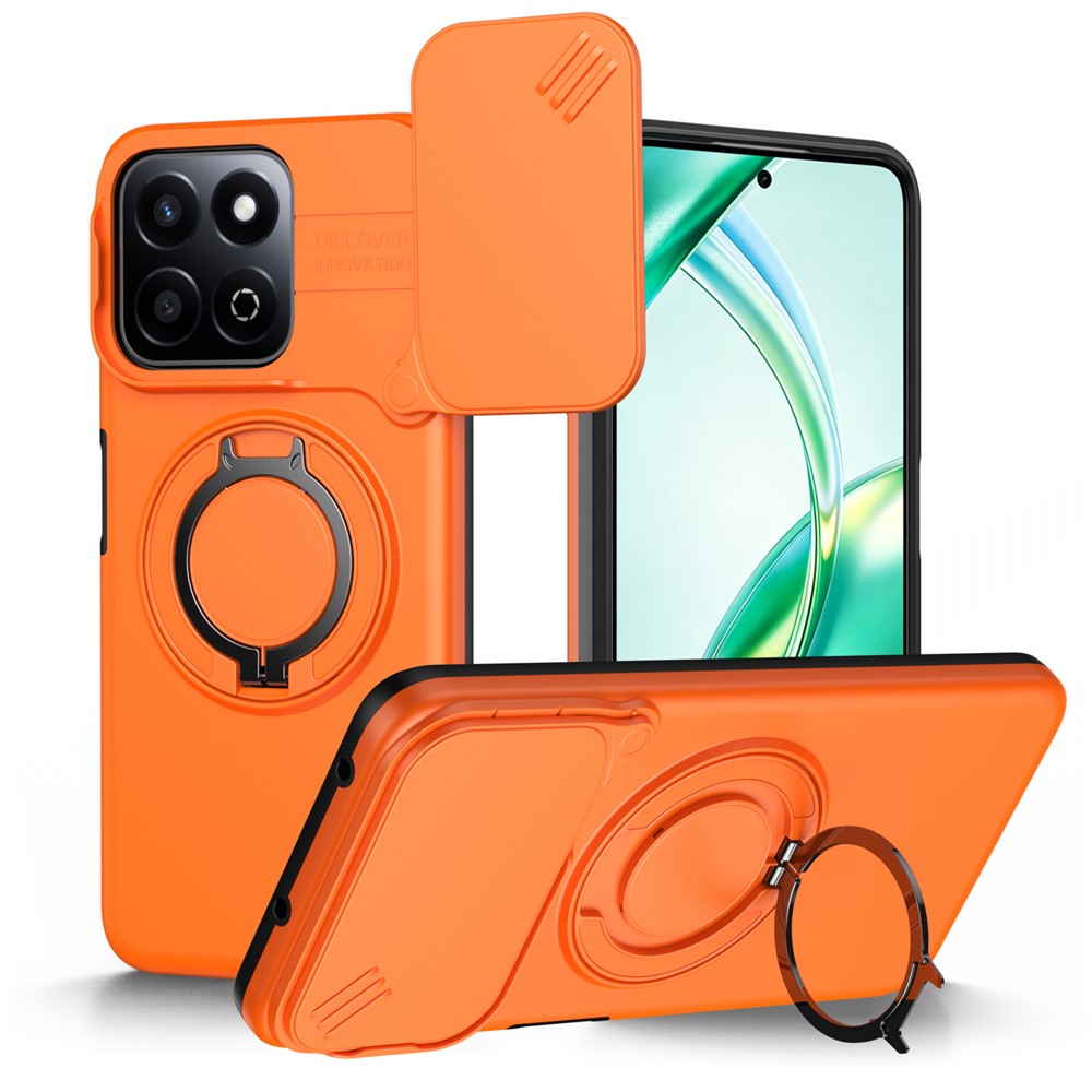 For Honor 200 Smart 5G / X7c 4G / X7c 5G Case Magnetic Case Ring Kickstand Slide Camera Cover TPU PC Hybrid Phone Shell